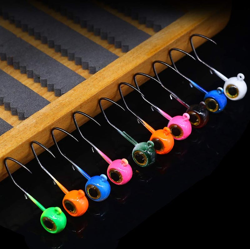 XFISHMAN Crappie Jig Heads Kit With Underspin Spinner Blade, Lures and Jigs for Fishing - 30 & 50 Pack, 1/8, 1/16, 1/32 oz - Image 5